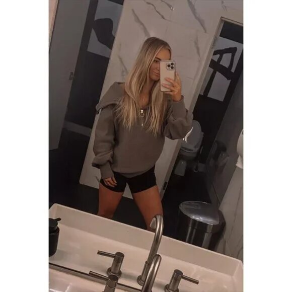 VARLEY Vine Ottoman Half Zip Pullover in Charcoal Size Medium - Picture 2 of 15